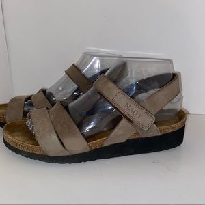 Naot Leather Ankle Strap Sandals